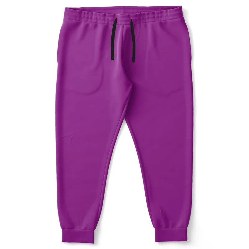 Bright Purple Joggers | Unisex | with PLUS sizes | Bright Pure Purple | C50M100Y0K0