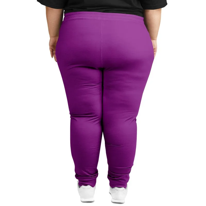 Bright Purple Joggers | Unisex | with PLUS sizes | Bright Pure Purple | C50M100Y0K0