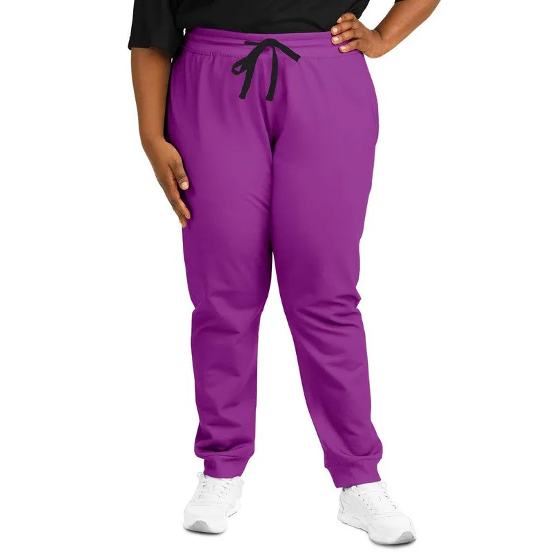 Bright Purple Joggers | Unisex | with PLUS sizes | Bright Pure Purple | C50M100Y0K0