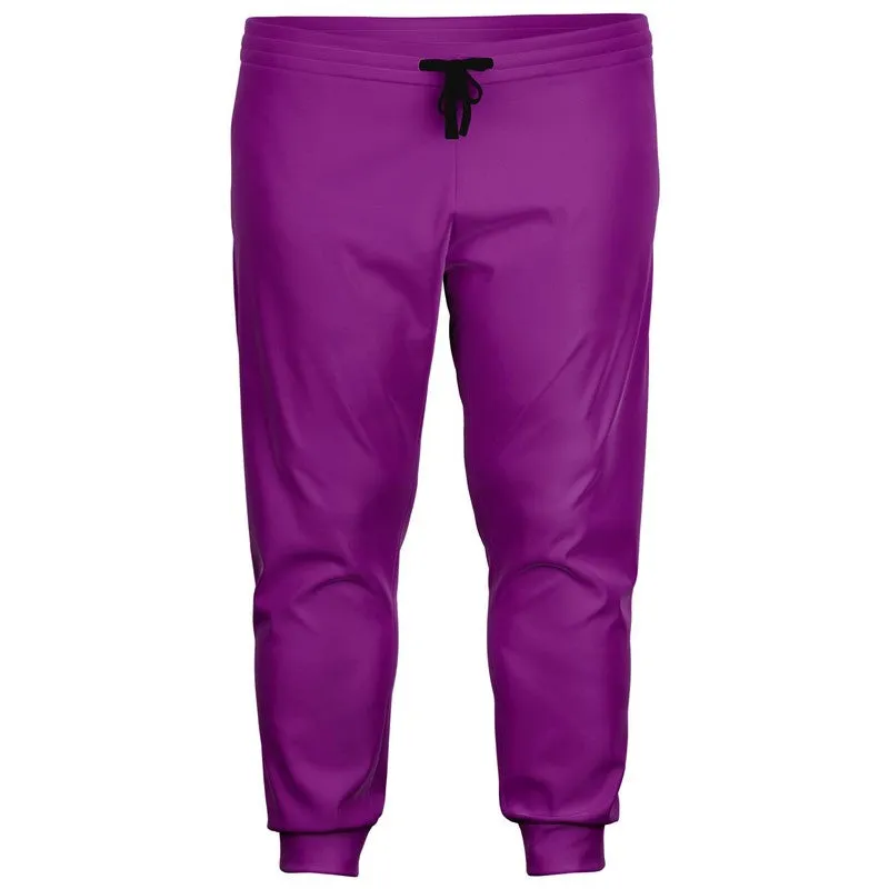 Bright Purple Joggers | Unisex | with PLUS sizes | Bright Pure Purple | C50M100Y0K0