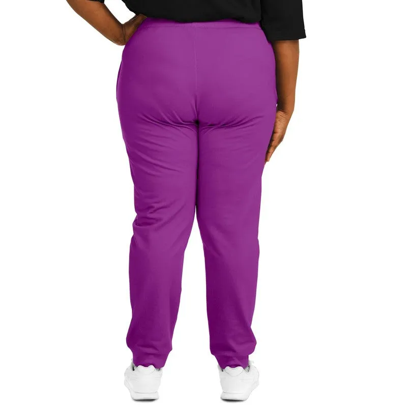 Bright Purple Joggers | Unisex | with PLUS sizes | Bright Pure Purple | C50M100Y0K0