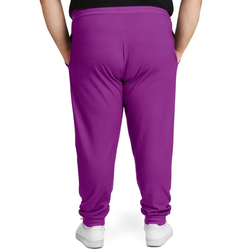 Bright Purple Joggers | Unisex | with PLUS sizes | Bright Pure Purple | C50M100Y0K0