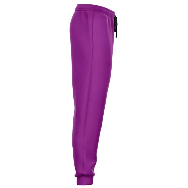 Bright Purple Joggers | Unisex | with PLUS sizes | Bright Pure Purple | C50M100Y0K0