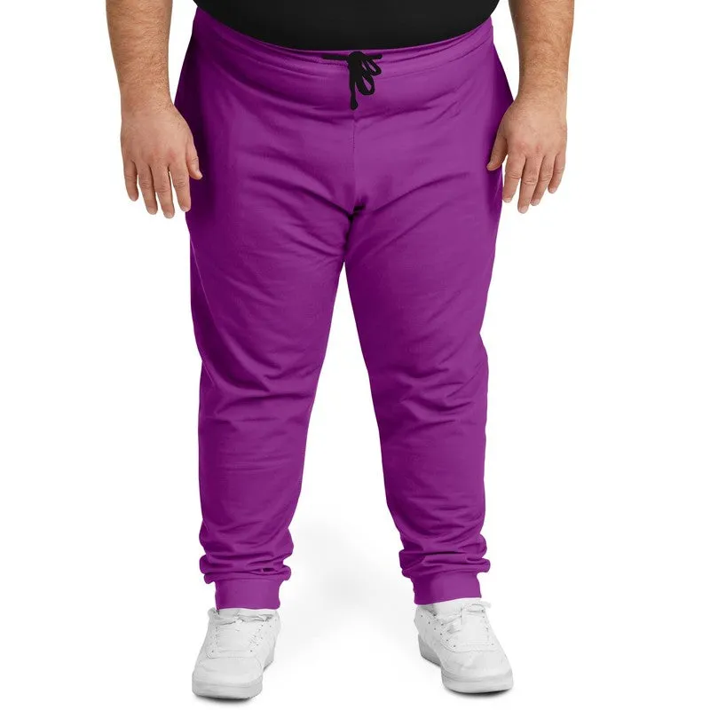 Bright Purple Joggers | Unisex | with PLUS sizes | Bright Pure Purple | C50M100Y0K0