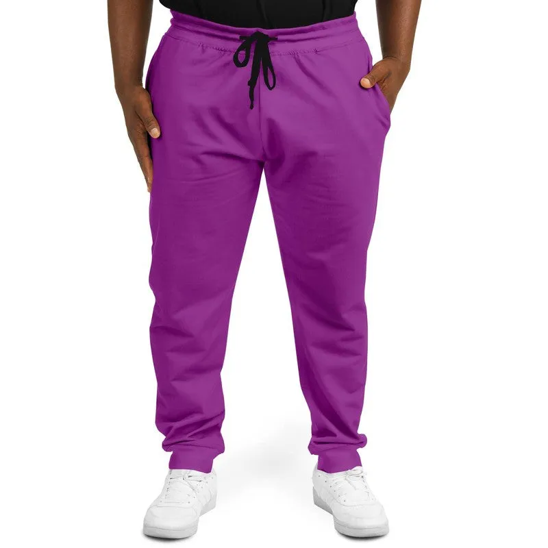 Bright Purple Joggers | Unisex | with PLUS sizes | Bright Pure Purple | C50M100Y0K0