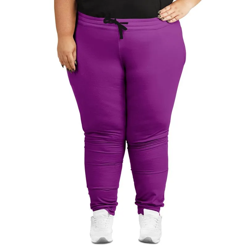 Bright Purple Joggers | Unisex | with PLUS sizes | Bright Pure Purple | C50M100Y0K0