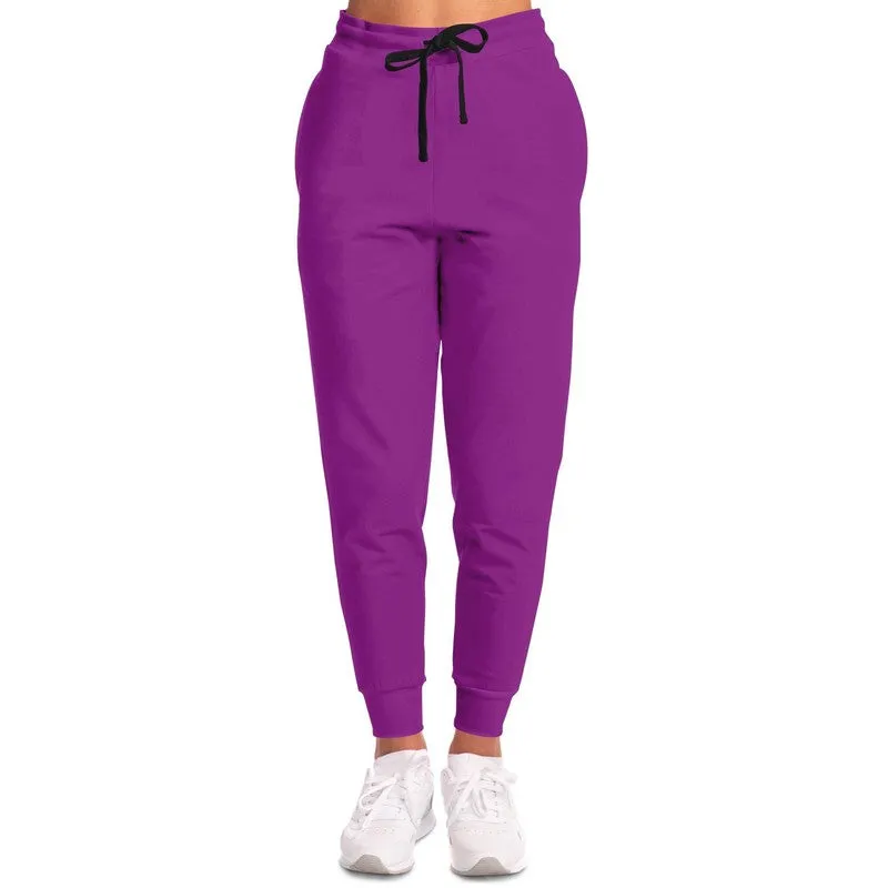 Bright Purple Joggers | Unisex | with PLUS sizes | Bright Pure Purple | C50M100Y0K0