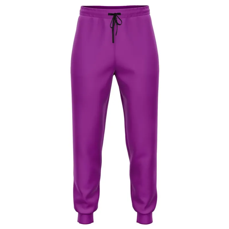 Bright Purple Joggers | Unisex | with PLUS sizes | Bright Pure Purple | C50M100Y0K0