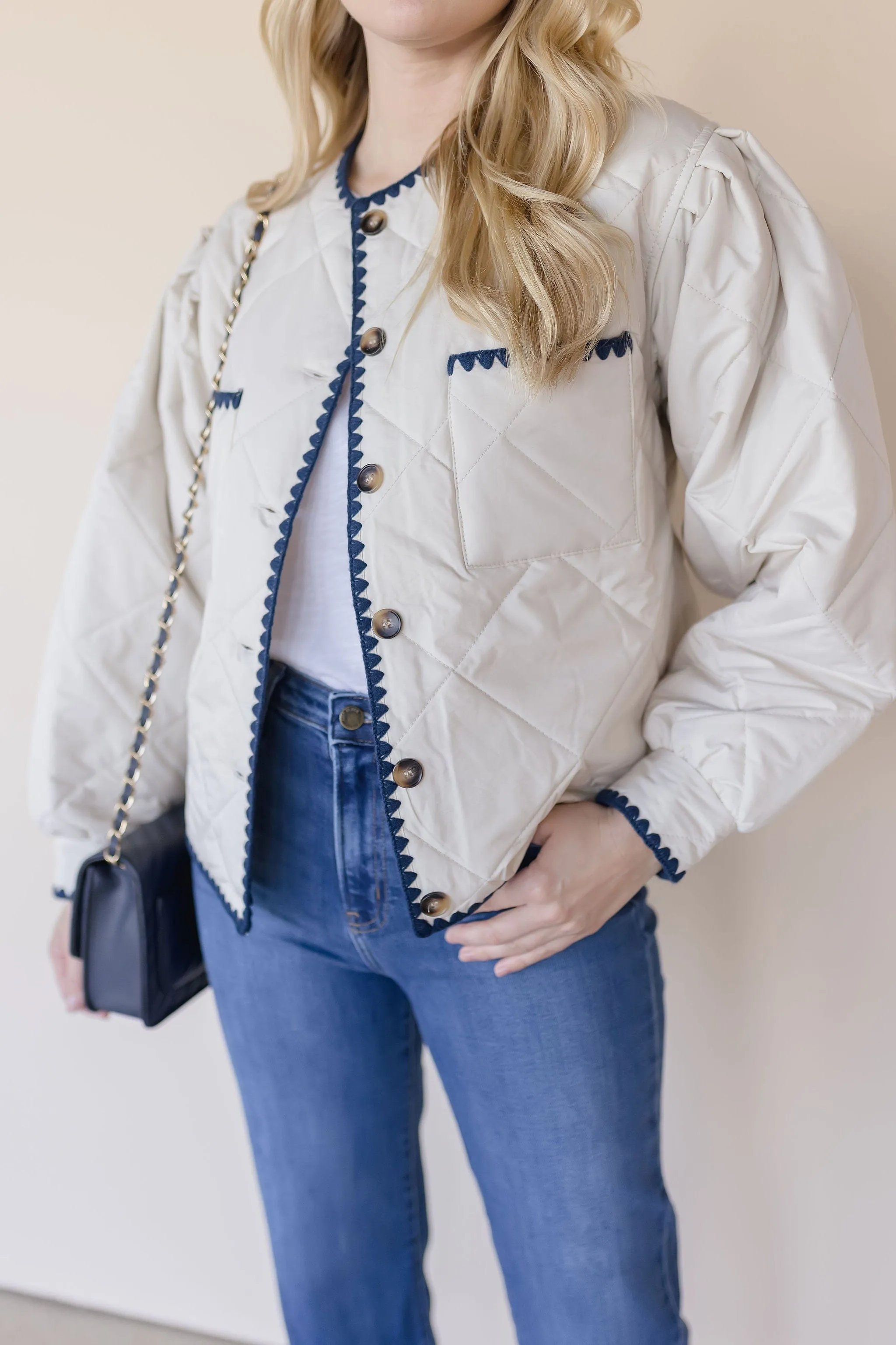 Brooklyn Whipstitch Quilted Jacket