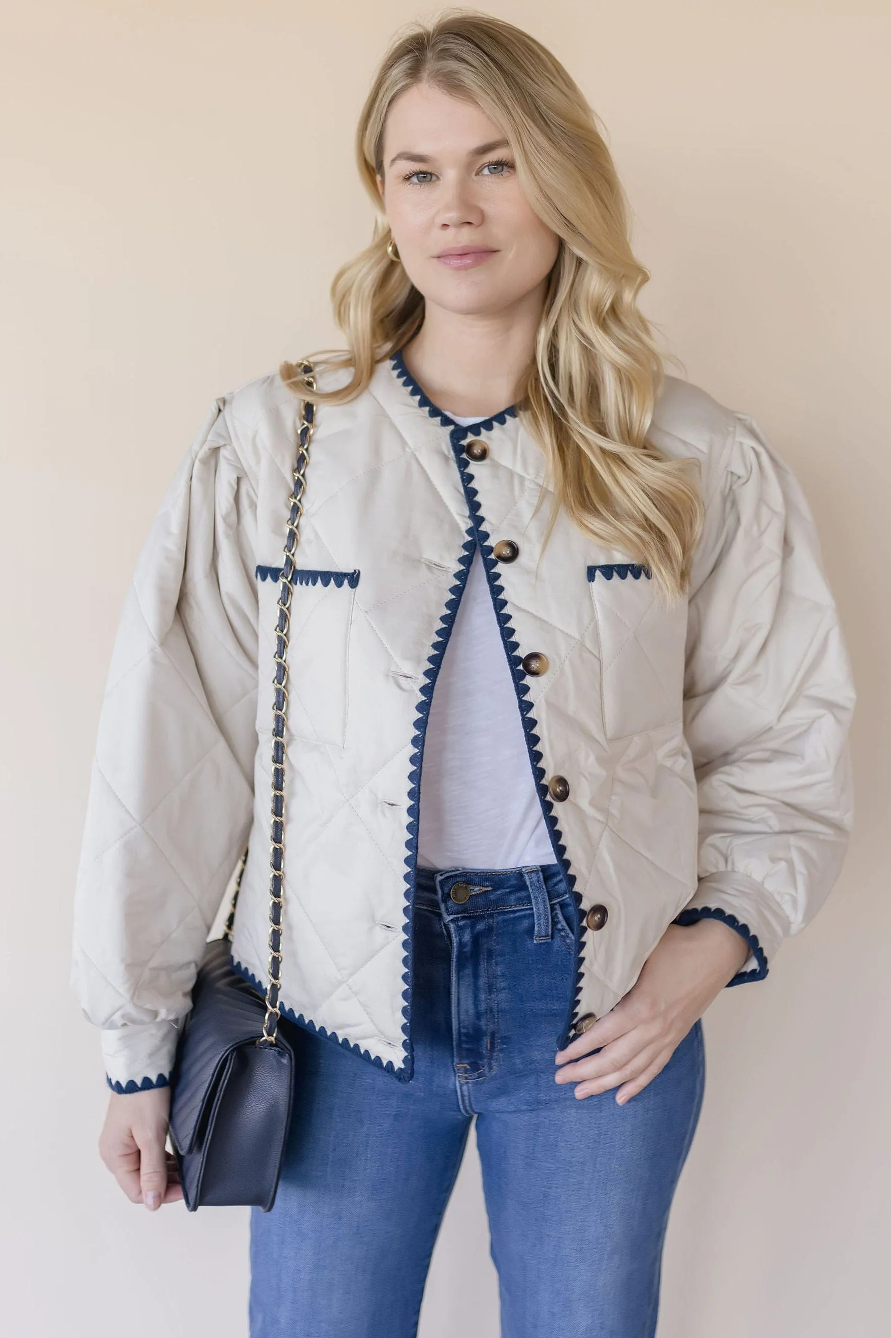 Brooklyn Whipstitch Quilted Jacket