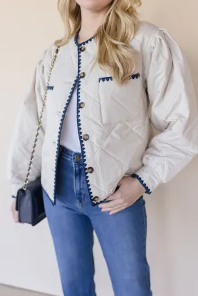Brooklyn Whipstitch Quilted Jacket