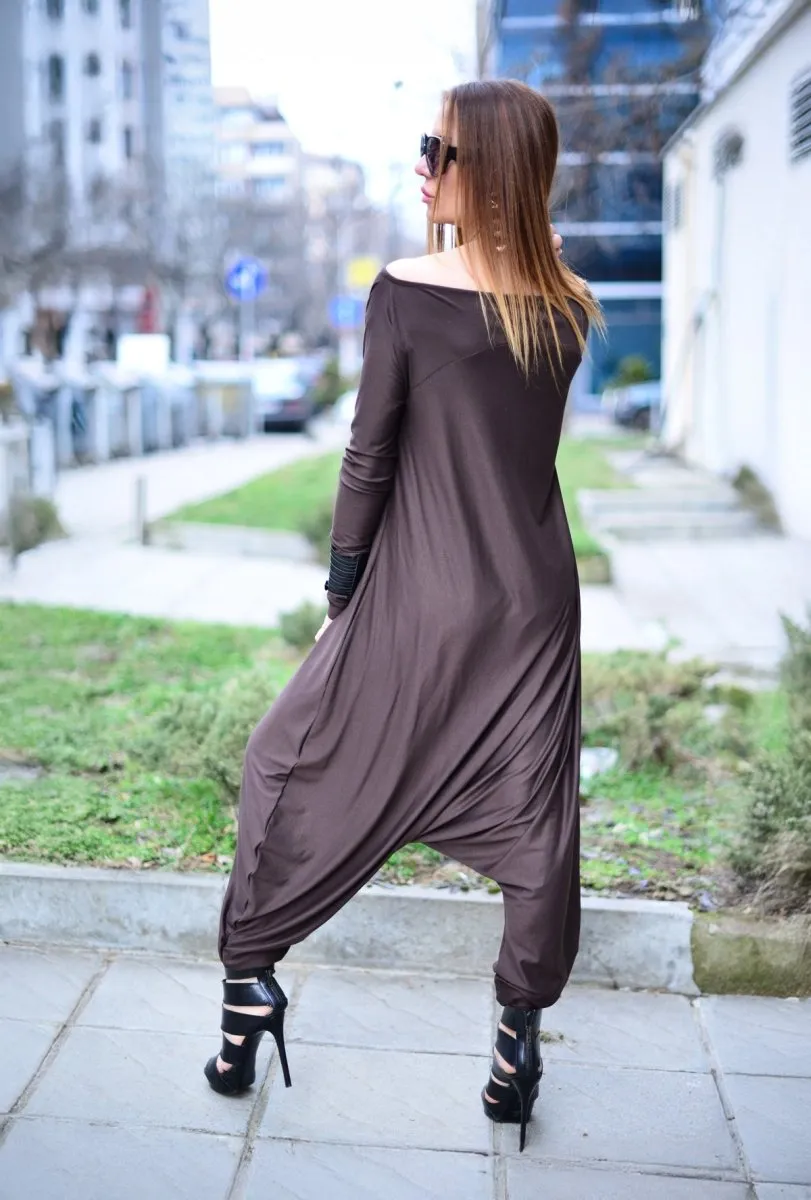 Brown Harem Jumpsuit Marla