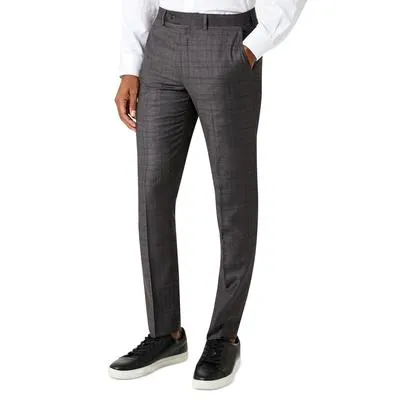 Calvin Klein Mens Regular fit Dress Pants 34 / 32 Charcoal Grey Plaid