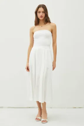 Cameron - Crinkle Pull-on Midi Skirt