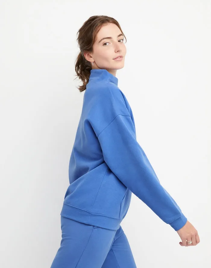 Champion Women's Campus Eco Fleece Funnel Neck Sweatshirt Warm Blueberry W4660G 586GUA GLF
