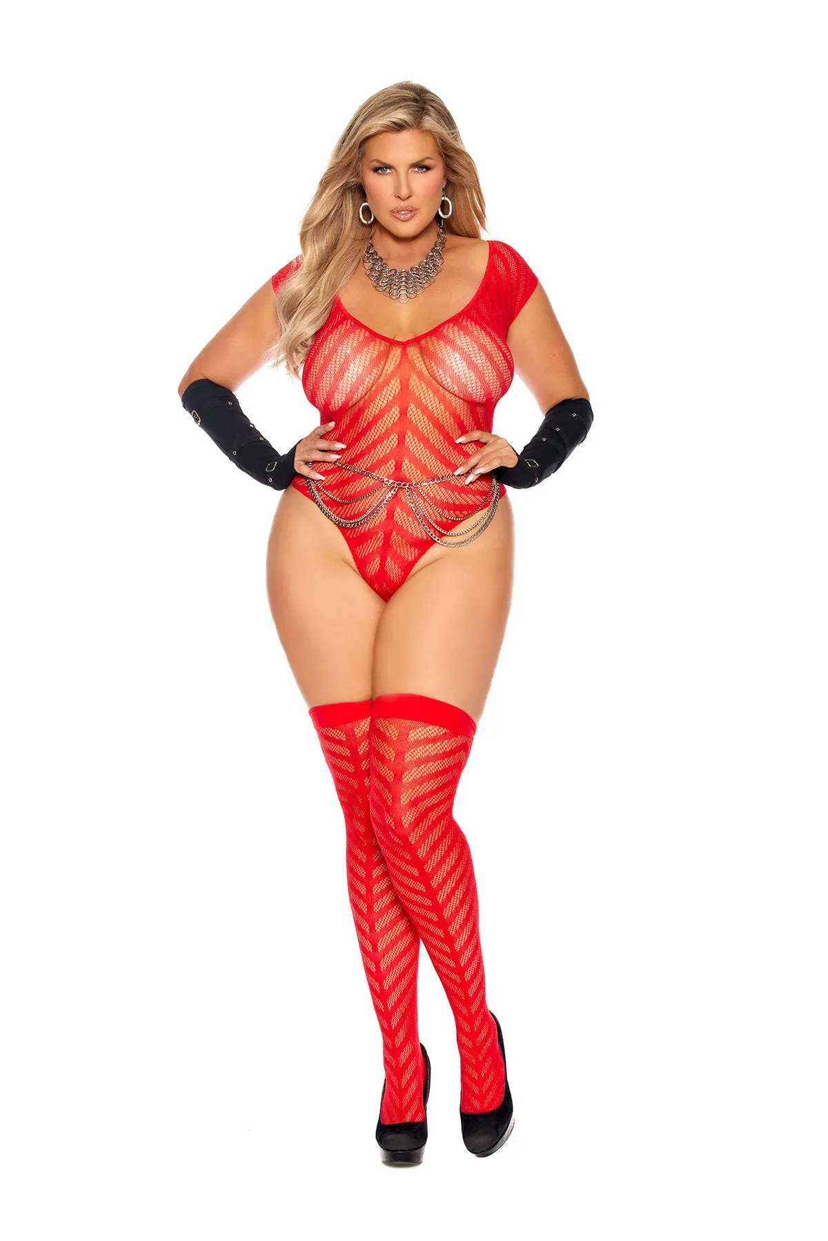 Chevron Striped Bodysuit Set