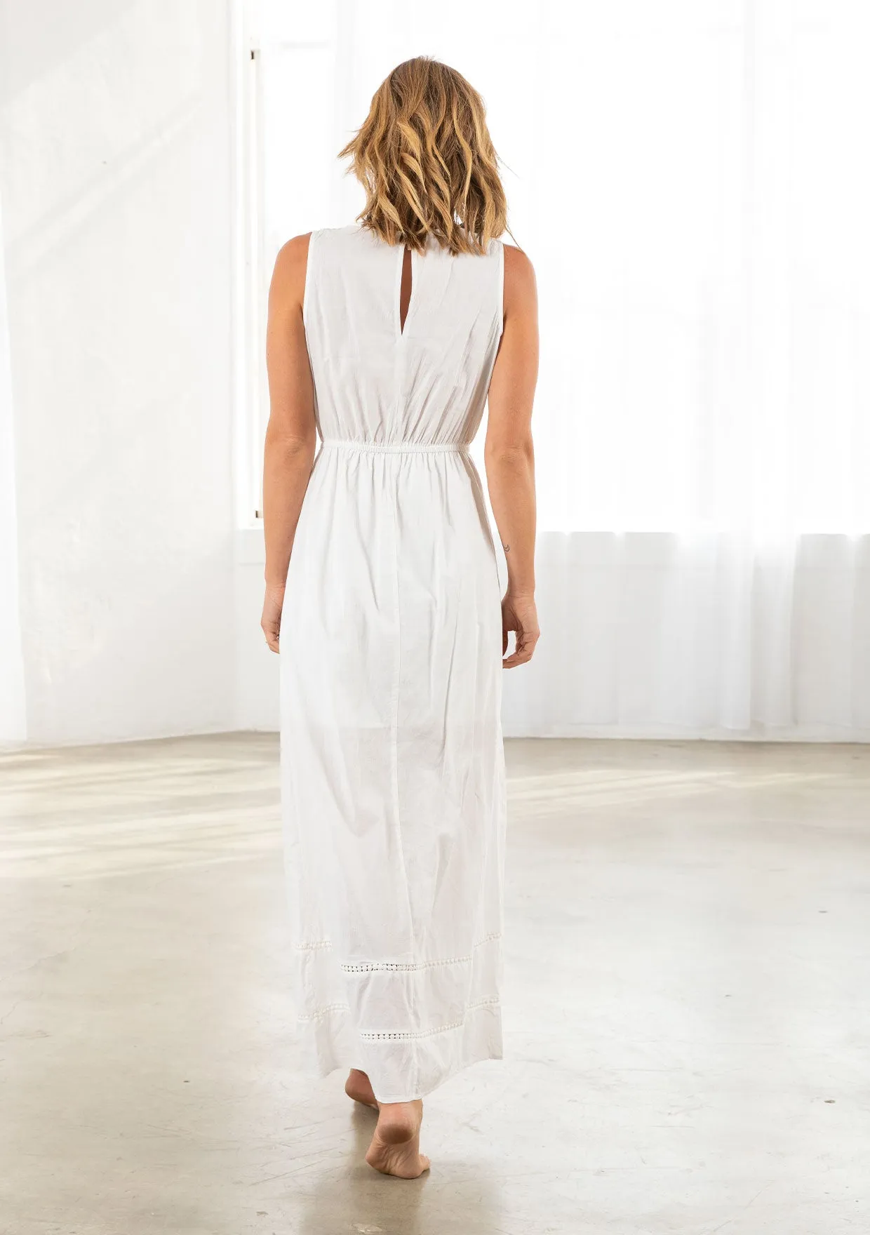 Classy Cinched Waist Beach Maxi Dress