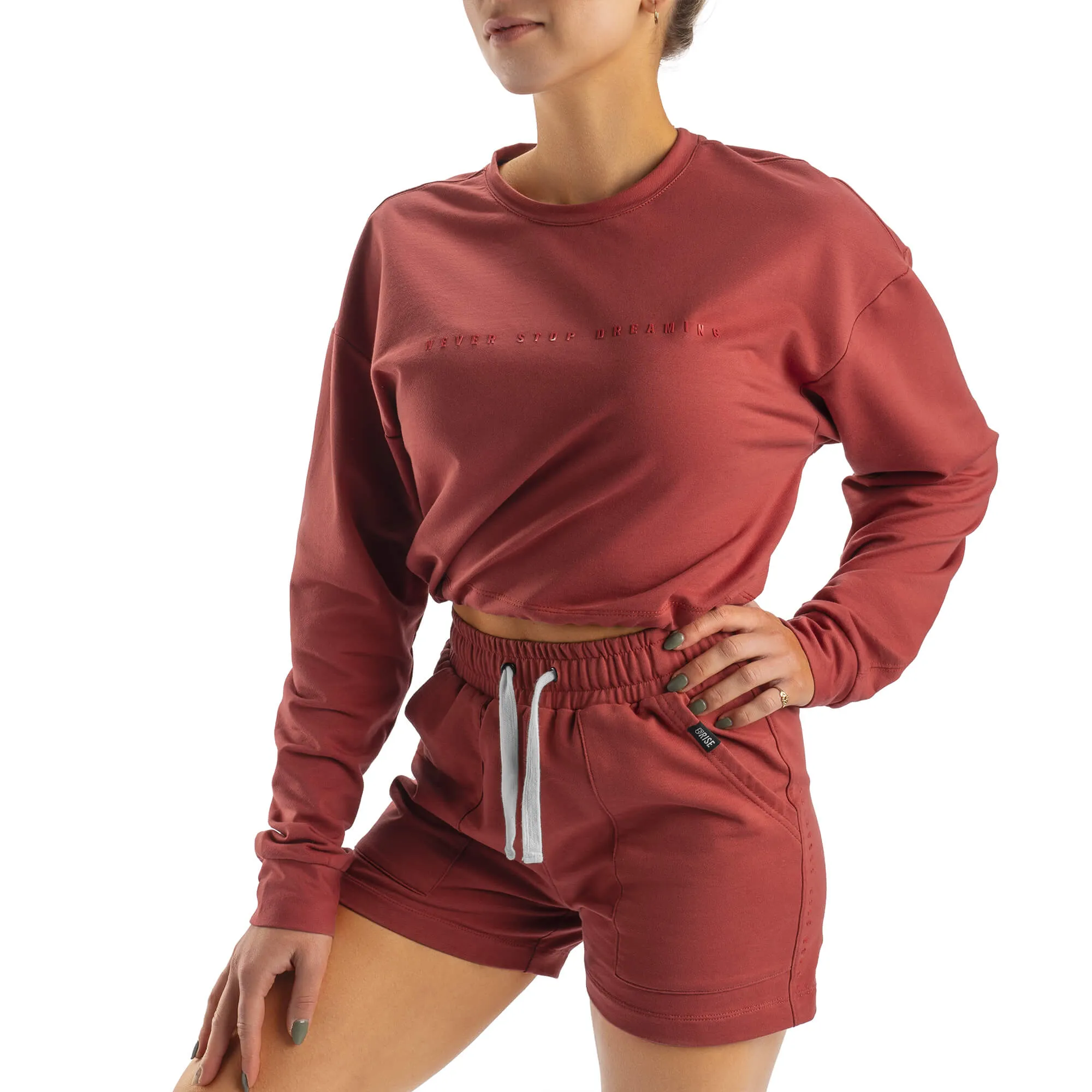 Cozy Crop Crewneck - Pink