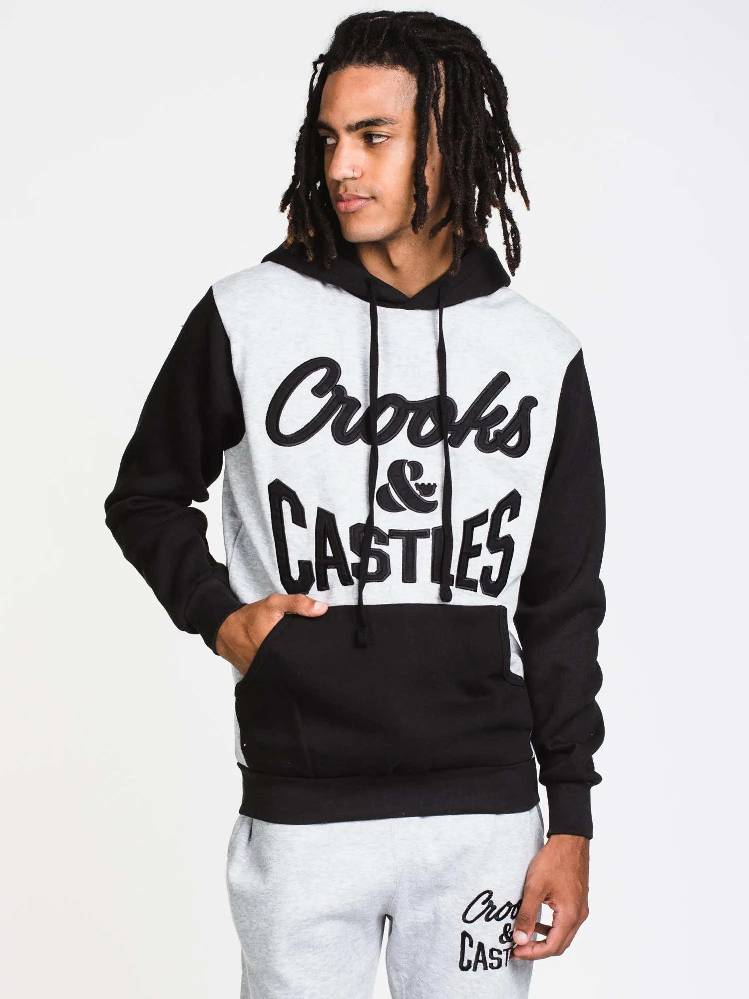CROOKS & CASTLES REVERSE LOGO PULLOVER HOODIE  - CLEARANCE