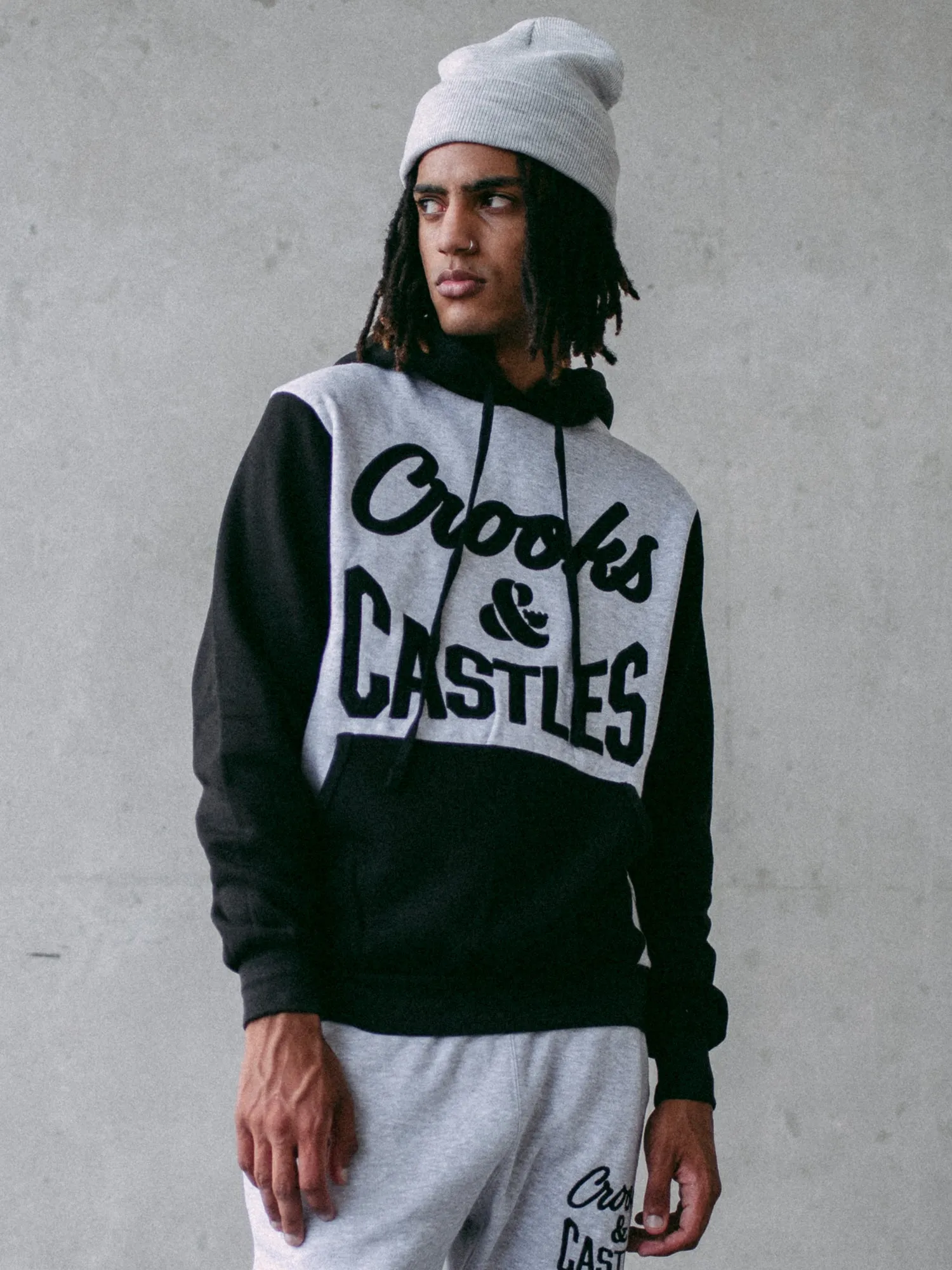 CROOKS & CASTLES REVERSE LOGO PULLOVER HOODIE  - CLEARANCE