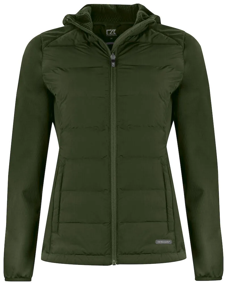Cutter & Buck Oak Harbor Ladies Hybrid Jacket | Hooded | Quilted Body | 4 Colours | XS-2XL