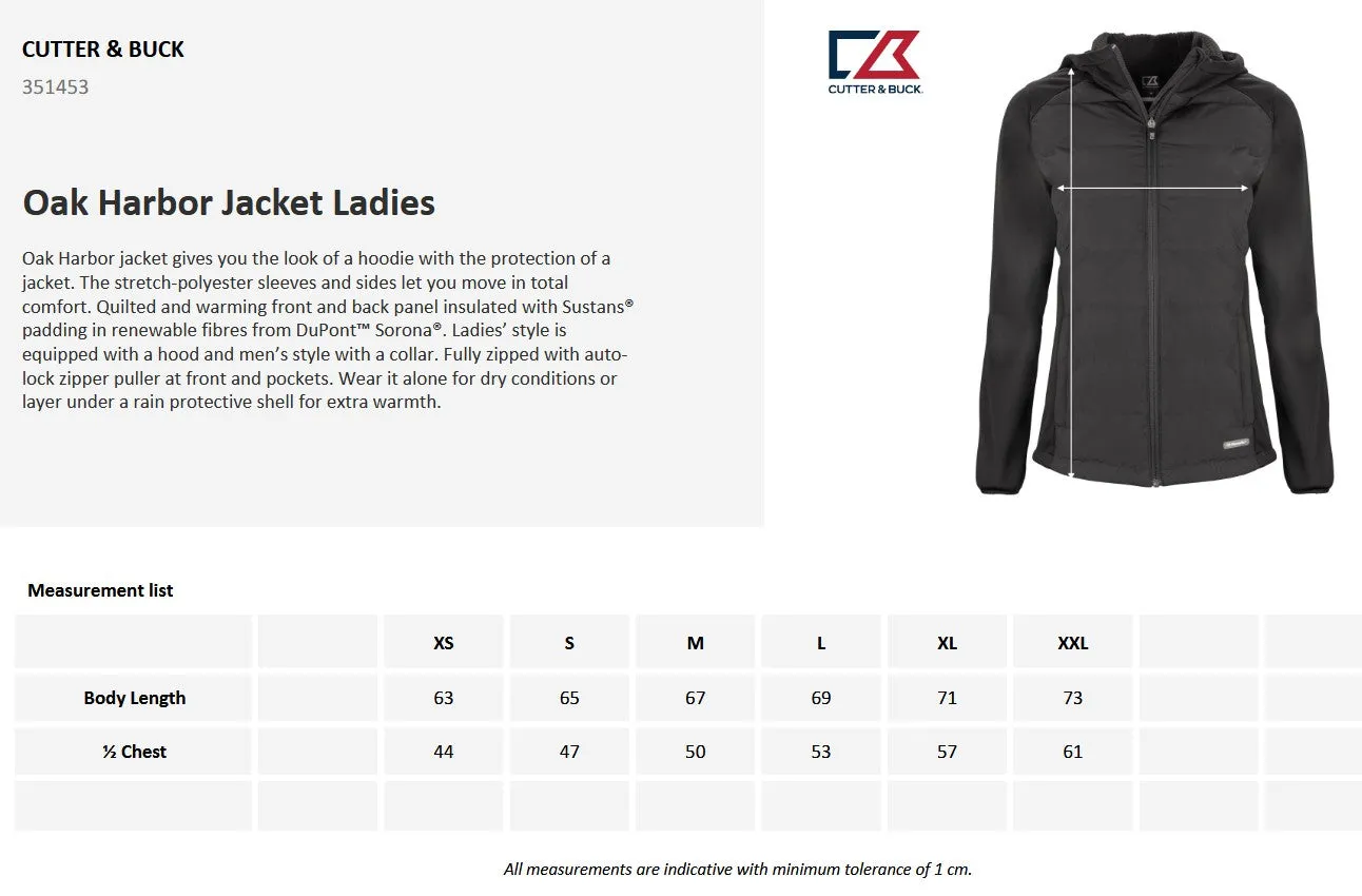 Cutter & Buck Oak Harbor Ladies Hybrid Jacket | Hooded | Quilted Body | 4 Colours | XS-2XL