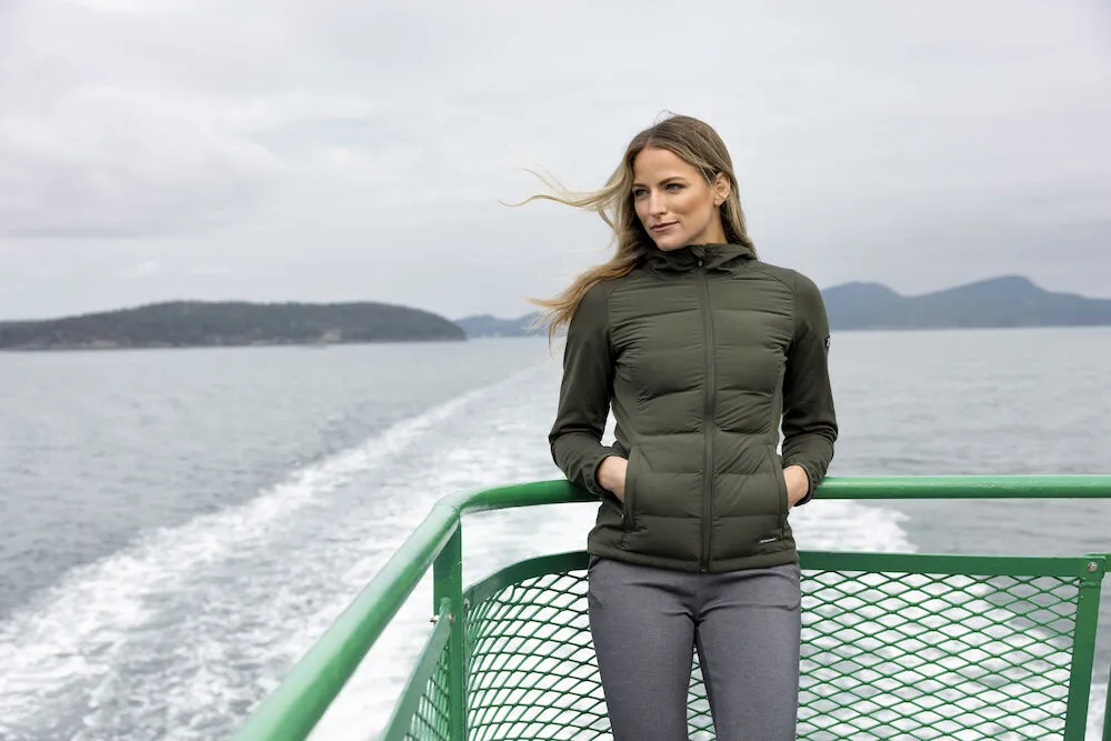 Cutter & Buck Oak Harbor Ladies Hybrid Jacket | Hooded | Quilted Body | 4 Colours | XS-2XL