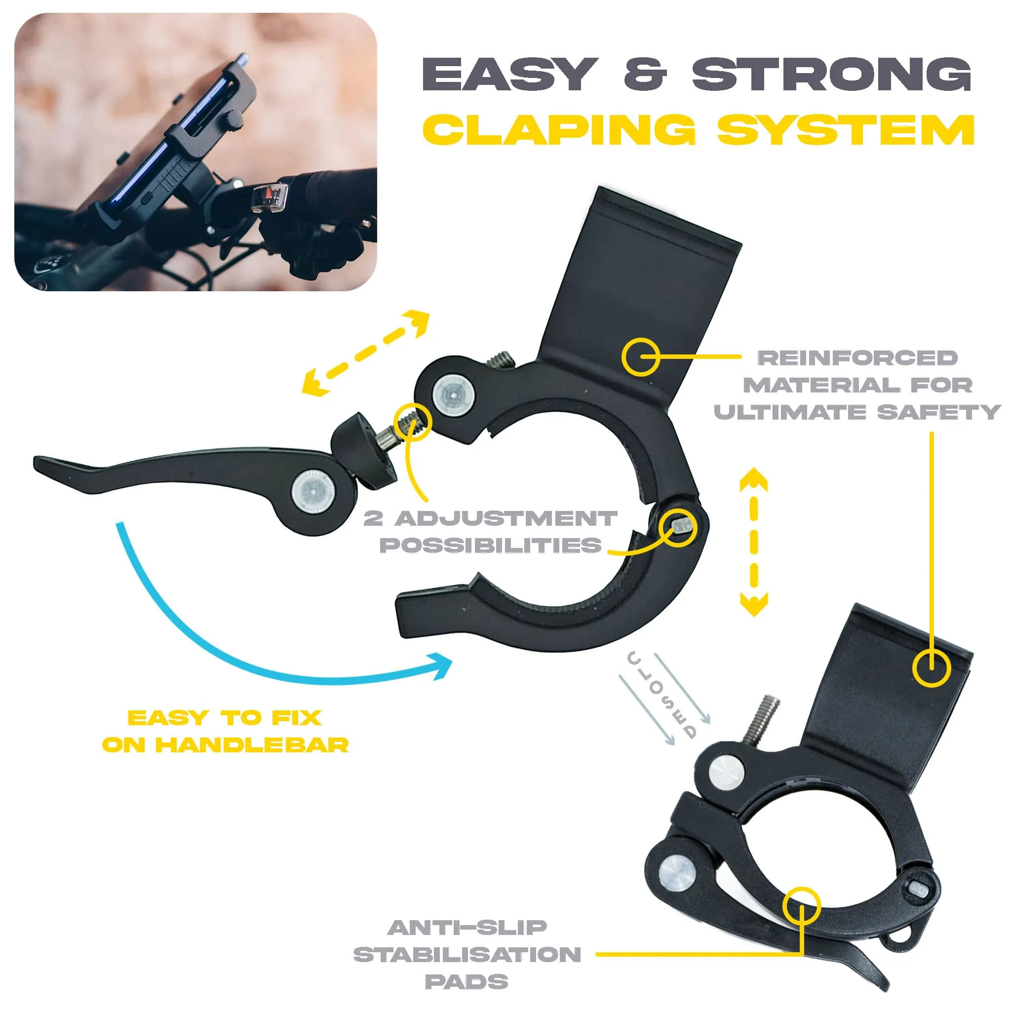 Cyclotron 5'000 mAh - Phone Mount for Bike and Motorbike