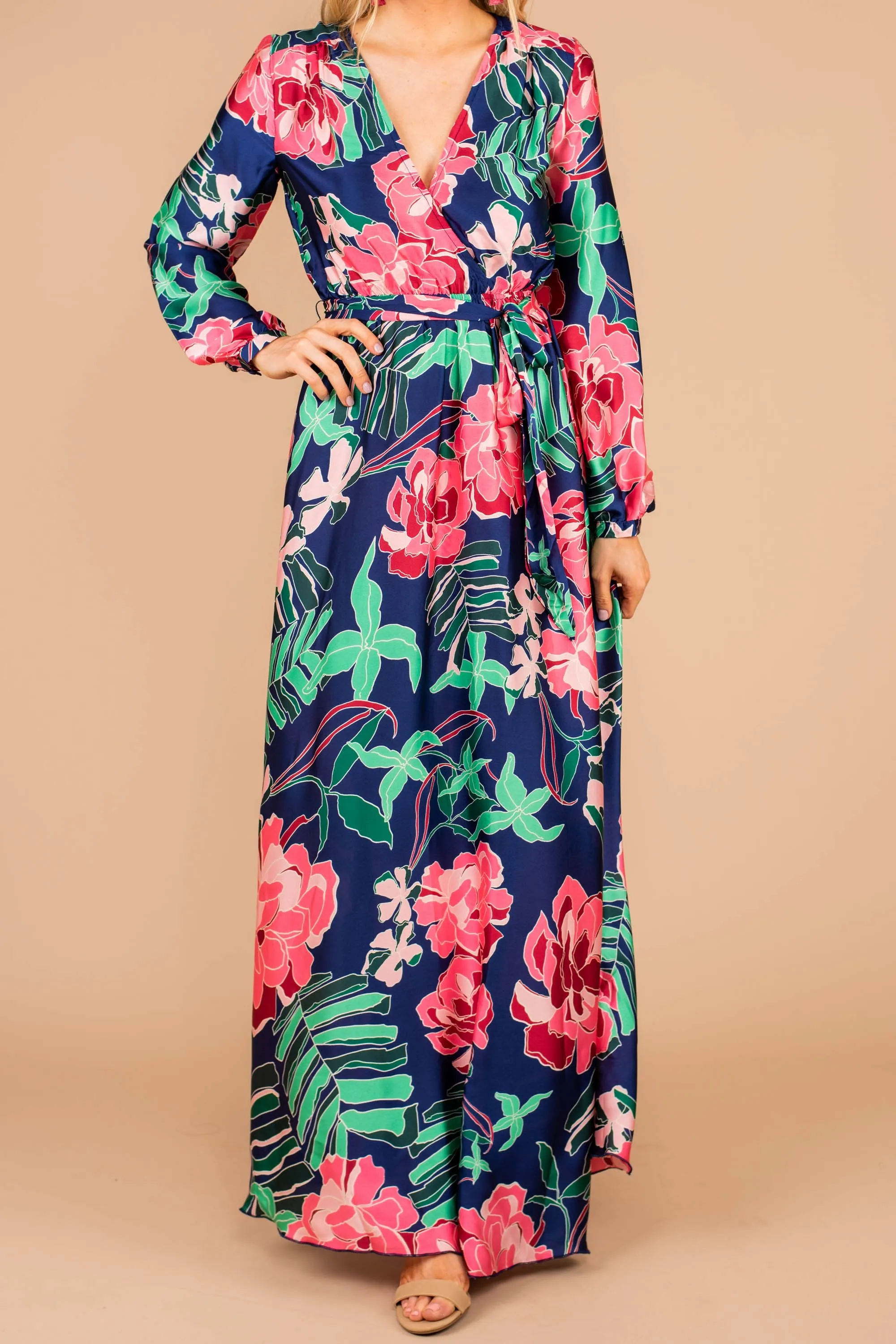 Destination Is Dreamy Navy Floral Maxi Dress