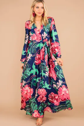 Destination Is Dreamy Navy Floral Maxi Dress