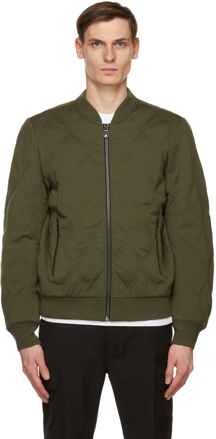 Diesel Green Wool K-Chryso Bomber Jacket