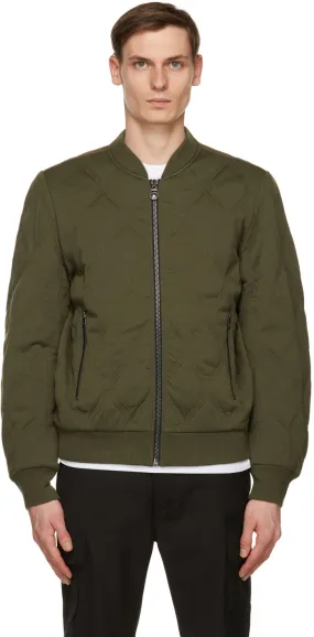 Diesel Green Wool K-Chryso Bomber Jacket