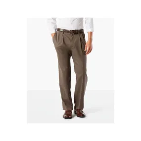 Dockers Men's Big Tall Easy Stretch Khaki Dress Pants Brown 44 x 30