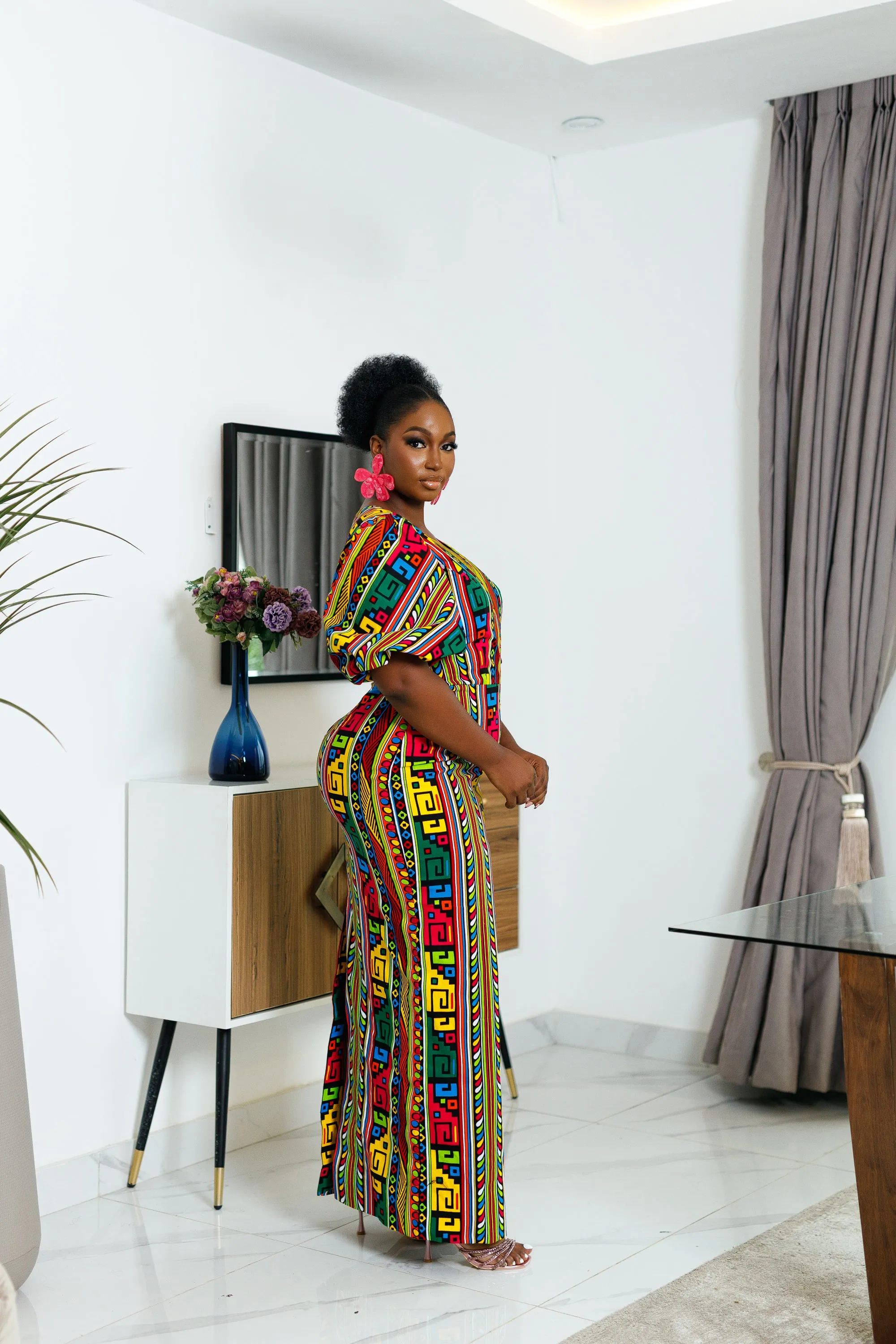 EMOTU AFRICAN PRINT MAXI DRESS