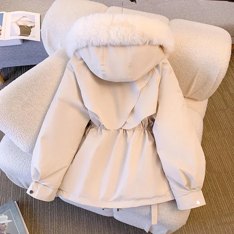 Faux Fur Hooded Parka Jacket