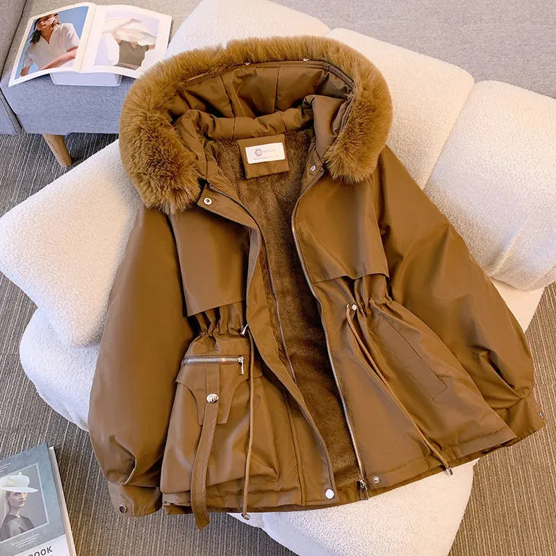 Faux Fur Hooded Parka Jacket