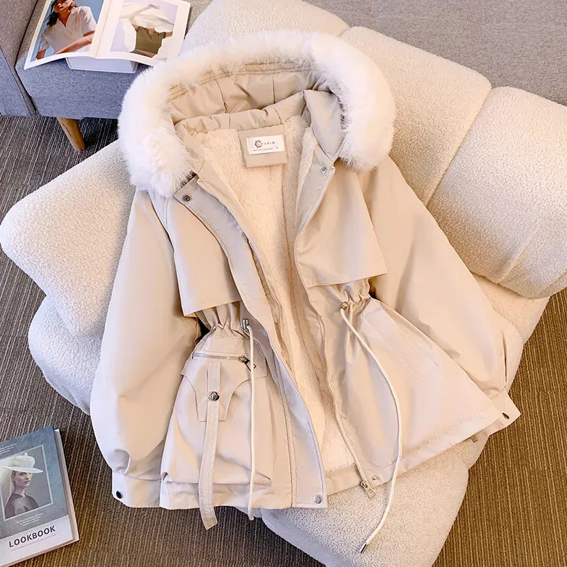 Faux Fur Hooded Parka Jacket