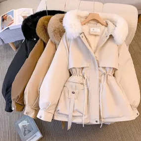 Faux Fur Hooded Parka Jacket