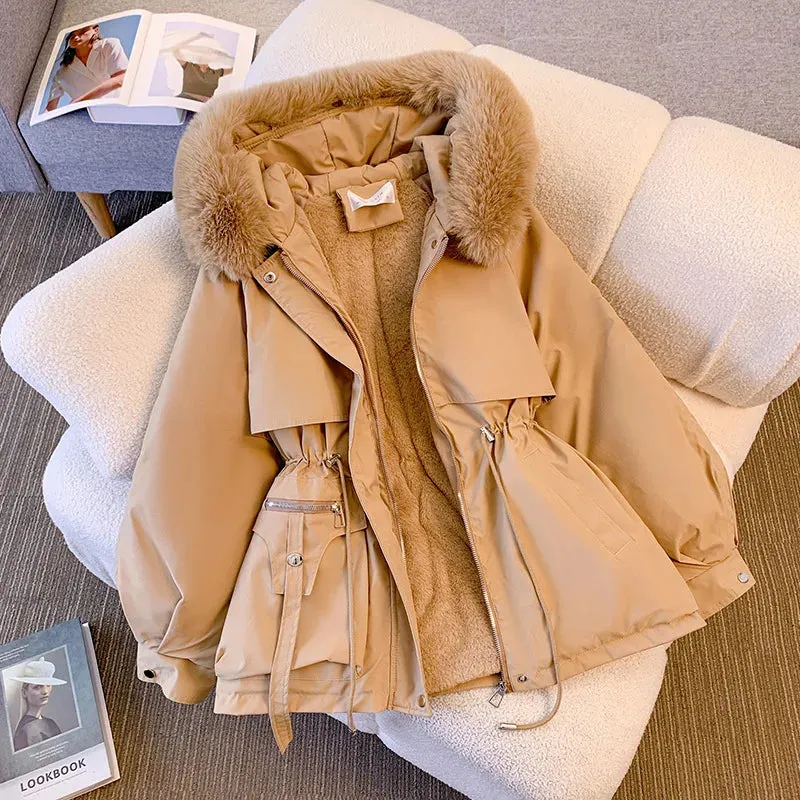 Faux Fur Hooded Parka Jacket