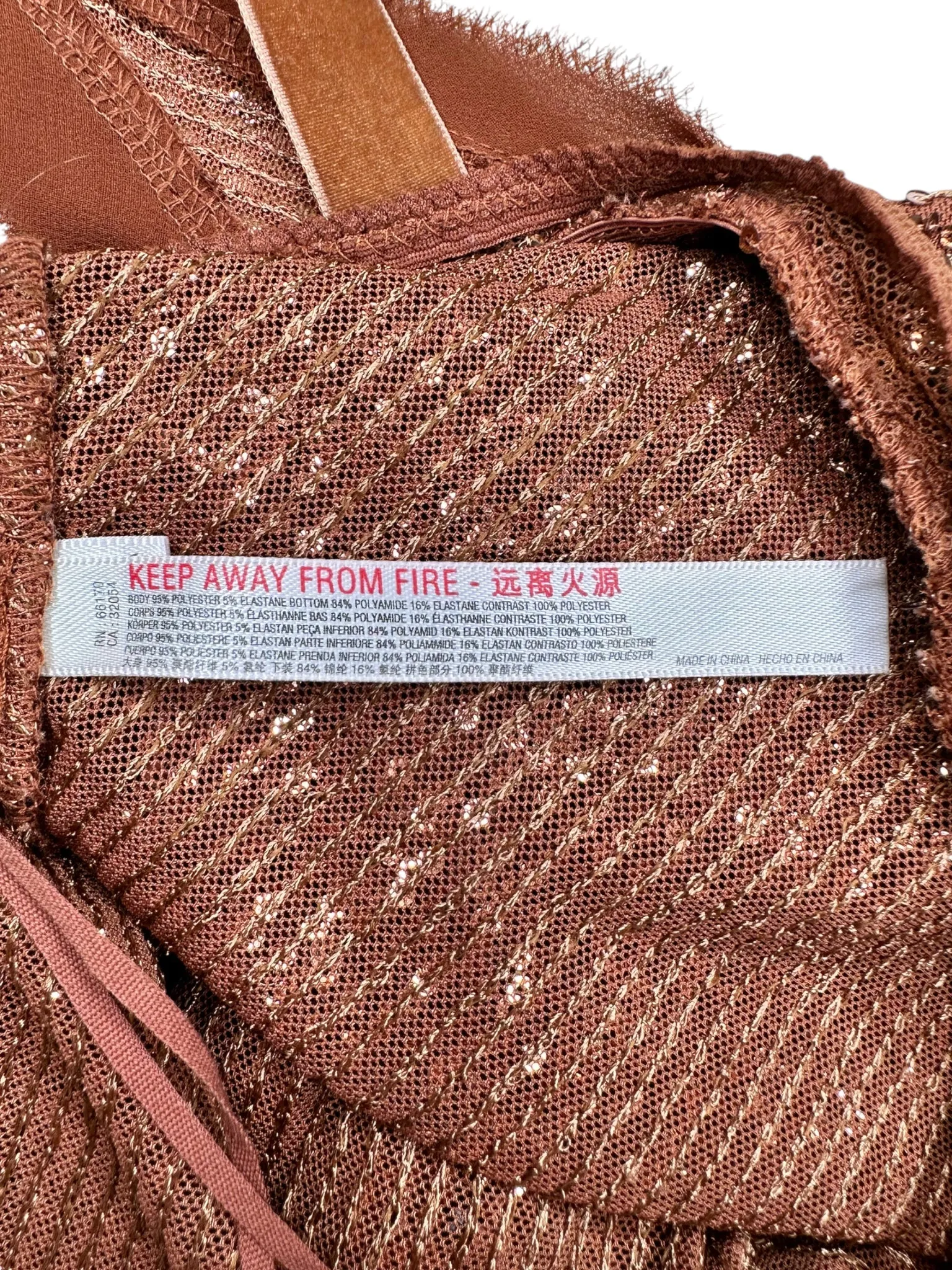 Free People Orange Sequin Bodysuit Size XS