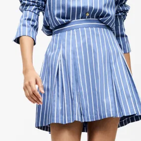French Connection Alexis Cotton Stripe Pleated Mini Skirt