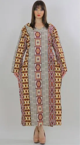 Genuine vintage 70s hippie boho tribal ethnic India loose fit Caftan dress