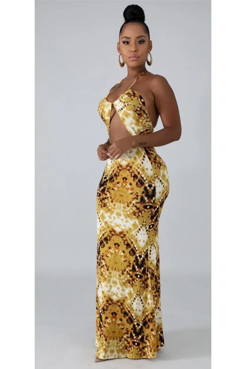 Golden Maxi Dress