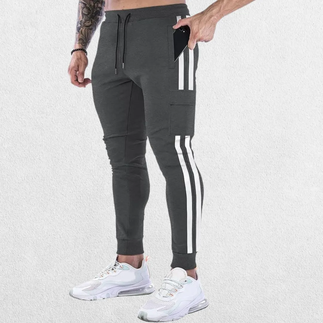 GPW Men's Jogger Track Pants - Athletic Slim Fit Gym Trousers with Pockets