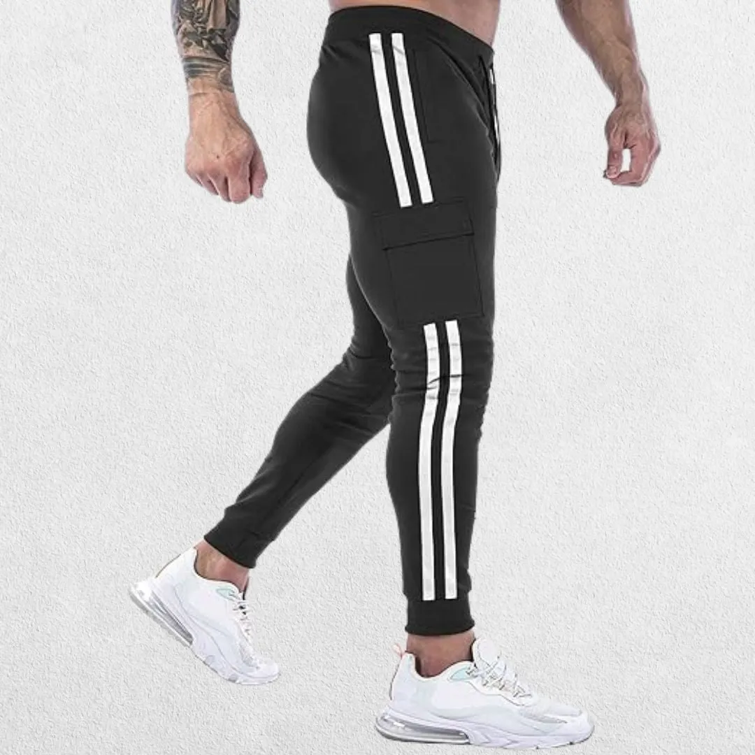 GPW Men's Jogger Track Pants - Athletic Slim Fit Gym Trousers with Pockets
