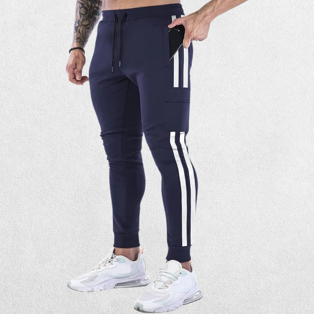 GPW Men's Jogger Track Pants - Athletic Slim Fit Gym Trousers with Pockets