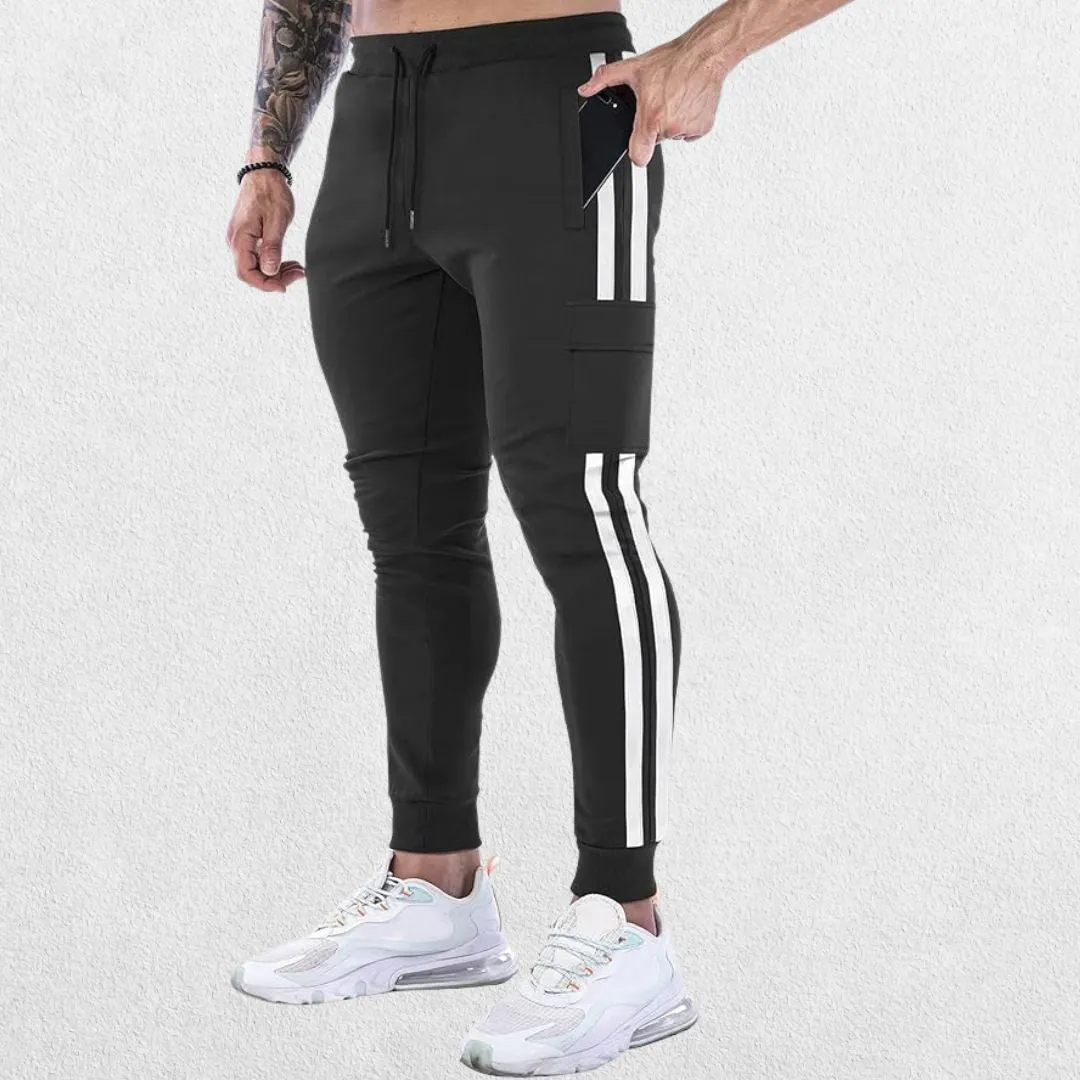 GPW Men's Jogger Track Pants - Athletic Slim Fit Gym Trousers with Pockets