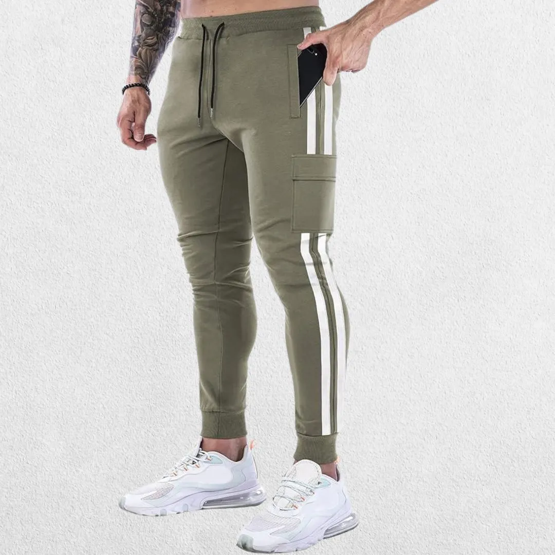 GPW Men's Jogger Track Pants - Athletic Slim Fit Gym Trousers with Pockets