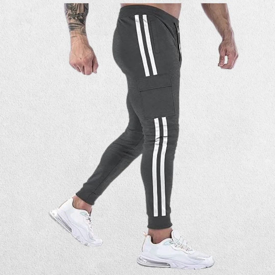 GPW Men's Jogger Track Pants - Athletic Slim Fit Gym Trousers with Pockets