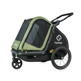 Hamax Pluto Dog Pram & Dog Bike Trailer | Medium | Green